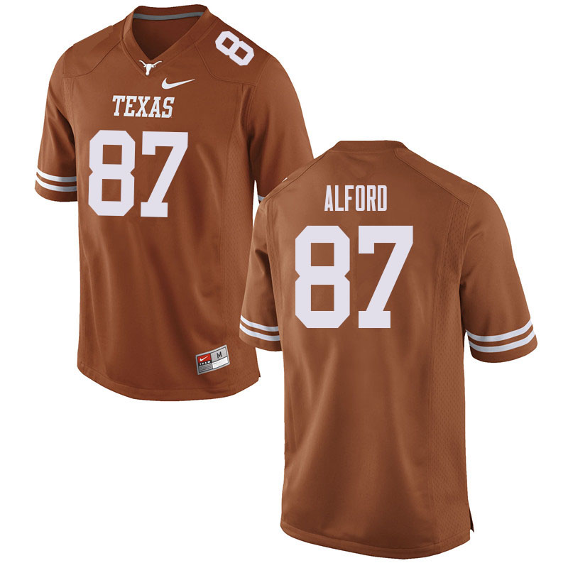 Men #87 Parker Alford Texas Longhorns College Football Jerseys Sale-Orange
